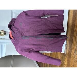 The North Face Girl's Purple Insulated Hooded Winter Jacket Size L (14/16)
